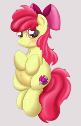 Size: 1876x2920 | Tagged: safe, artist:seenty, apple bloom, earth pony, pony, g4, adorabloom, belly, big belly, blushing, cute, cutie mark, female, mare, mommabloom, older, pregbloom, pregnant, pregnant apple bloom, simple background, solo, the cmc's cutie marks