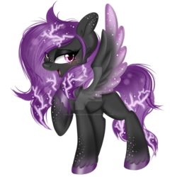 Size: 1024x1024 | Tagged: safe, artist:pvrii, oc, oc only, oc:thunder strike, simple background, solo, transparent background, watermark