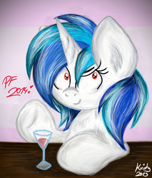 Size: 786x922 | Tagged: safe, artist:kristysk, dj pon-3, vinyl scratch, g4, female, red eyes, solo, wrong eye color