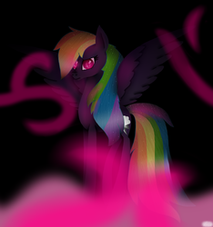 Size: 1500x1600 | Tagged: safe, artist:norica-official, rainbow dash, pony, g4, corrupted, female, nightmare rainbow dash, nightmarified, possessed, solo