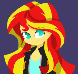 Size: 1924x1836 | Tagged: safe, artist:strawhatcrew96, sunset shimmer, equestria girls, g4, cute, female, shimmerbetes, simple background, solo