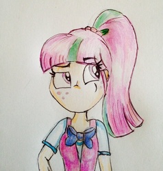 Size: 872x917 | Tagged: safe, artist:tanitiupi14, sour sweet, equestria girls, g4, my little pony equestria girls: friendship games, female, solo, traditional art
