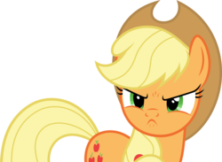 Size: 5000x3664 | Tagged: safe, artist:dashiesparkle, artist:hawk9mm, applejack, g4, no second prances, .svg available, absurd resolution, angry, applejack is best facemaker, applejack is not amused, cowboy hat, cute, female, furious, hat, jackabetes, madorable, ponyscape, simple background, solo, stetson, transparent background, unamused, unhapplejack, vector