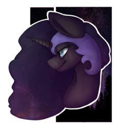 Size: 551x600 | Tagged: safe, artist:gaabcio13, nightmare moon, g4, bust, female, portrait, solo