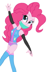 Size: 1303x1881 | Tagged: safe, artist:deannaphantom13, pinkie pie, equestria girls, g4, bikini bottom, clothes, female, simple background, solo, tank top, tankini, transparent background