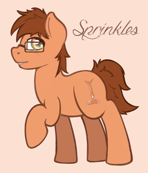 Size: 573x670 | Tagged: safe, artist:ratofdrawn, oc, oc only, earth pony, pony, glasses, simple background