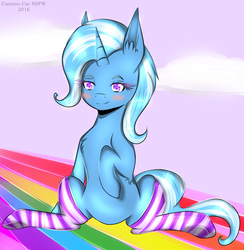 Size: 1836x1880 | Tagged: safe, artist:cannoncar, trixie, pony, unicorn, g4, clothes, female, mare, socks, solo, striped socks