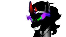 Size: 1920x1080 | Tagged: safe, artist:wolfyka, king sombra, fall of the crystal empire, g4, bust, dark magic, magic, male, simple background, solo, sombra eyes, transparent background, vector