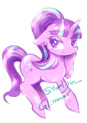 Size: 561x790 | Tagged: safe, artist:osawari64, starlight glimmer, pony, unicorn, g4, female, mare, simple background, smiling, solo, white background