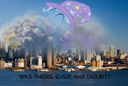 Size: 800x536 | Tagged: safe, artist:vancepar08, trixie, pony, unicorn, g4, city, female, giant pony, macro, mare, mega trixie