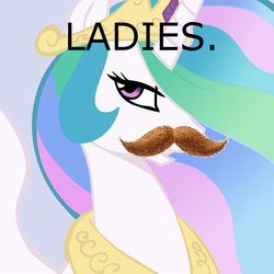 Size: 945x945 | Tagged: safe, princess celestia, g4, image macro, like a sir, meme, moustache