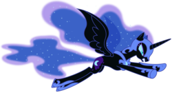 Size: 11105x6000 | Tagged: safe, artist:imageconstructor, nightmare moon, alicorn, pony, g4, absurd resolution, attack, female, simple background, solo, transparent background, vector