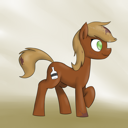 Size: 3000x3000 | Tagged: safe, artist:timsplosion, oc, oc only, oc:riverbed ransom, earth pony, pony, catchlights, dirty, gradient background, high res, no pupils, solo