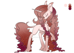 Size: 1024x737 | Tagged: safe, artist:pvrii, oc, oc only, oc:odette, simple background, solo, transparent background, unshorn fetlocks, watermark