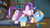 Size: 1825x1025 | Tagged: safe, screencap, rainbow dash, snowdash, snowfall frost, starlight glimmer, a hearth's warming tail, g4, my little pony: friendship is magic, boop, discovery family logo, noseboop