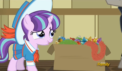 Size: 837x490 | Tagged: safe, screencap, snowfall frost, starlight glimmer, a hearth's warming tail, g4, discovery family logo