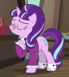 Size: 396x441 | Tagged: safe, screencap, snowfall frost, starlight glimmer, a hearth's warming tail, g4, animated, female, loop