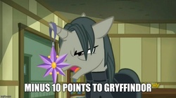 Size: 894x499 | Tagged: safe, edit, edited screencap, screencap, professor flintheart, a hearth's warming tail, g4, discovery family logo, gryffindor, harry potter (series), image macro, male, meme, severus snape, solo