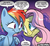 Size: 732x679 | Tagged: safe, artist:jay fosgitt, idw, screencap, fluttershy, rainbow dash, friends forever #18, g4, my little pony: friends forever, spoiler:comic, cropped, cute