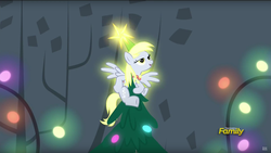 Size: 1920x1080 | Tagged: safe, screencap, derpy hooves, pegasus, pony, a hearth's warming tail, g4, derpy star, discovery family logo, female, mare, mid-blink screencap, solo