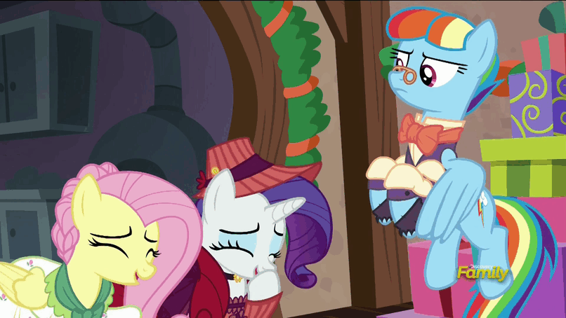 #1154108 - safe, screencap, flutterholly, fluttershy, merry, rainbow ...