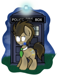 Size: 1085x1416 | Tagged: safe, artist:kristysk, doctor whooves, time turner, pony, g4, doctor who, male, solo, sonic screwdriver, stallion, tardis