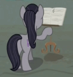 Size: 245x255 | Tagged: safe, screencap, octavia melody, earth pony, pony, a hearth's warming tail, g4, animated, butt, conducting, cropped, female, gif, gif for breezies, loop, mare, picture for breezies, plot