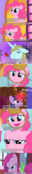 Size: 496x2661 | Tagged: safe, pinkie pie, prince blueblood, twilight sparkle, g4, chara, frisk, jerry (undertale), pinkamena diane pie, sans (undertale), spoilers for another series, undertale