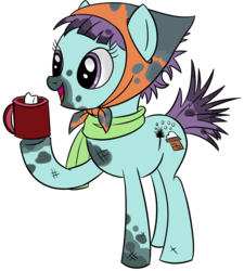 Size: 2500x2783 | Tagged: safe, artist:datapony, sooty sweeps, earth pony, pony, a hearth's warming tail, g4, my little pony: friendship is magic, chimney sweep, chocolate, female, food, high res, hot chocolate, mare, simple background, solo, transparent background