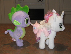 Size: 2186x1670 | Tagged: safe, artist:cheerbearsfan, spike, sweetie belle, g4, female, irl, male, moshi monsters, photo, plushie, ship:spikebelle, shipping, straight