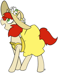 Size: 639x805 | Tagged: safe, artist:egophiliac, oc, oc only, oc:velvet pastry, pony, unicorn, clothes, cute, dress, hat, simple background, solo, transparent background