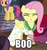 Size: 282x302 | Tagged: safe, edit, edited screencap, screencap, flutterholly, fluttershy, pegasus, pony, a hearth's warming tail, g4, :o, boo, booing, caption, cute, female, mare, open mouth, raised hoof, shyabetes, text