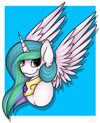 Size: 3554x4378 | Tagged: safe, artist:tobyqu33n123, princess celestia, g4, bust, female, high res, portrait, solo, spread wings