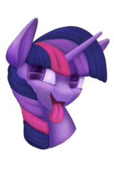 Size: 640x960 | Tagged: safe, artist:crystallinepone, twilight sparkle, pony, g4, female, silly, silly pony, simple background, solo, tongue out, transparent background