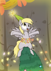 Size: 2505x3507 | Tagged: safe, artist:digiral, edit, derpy hooves, pegasus, pony, a hearth's warming tail, g4, dendrophilia, derpy star, female, fetish, high res, insertion, mare, scene interpretation, solo