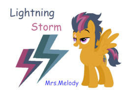 Size: 754x556 | Tagged: safe, artist:giraffer98, oc, oc only, oc:lightning storm, offspring, parent:rumble, parent:scootaloo, parents:rumbloo, scar, solo