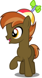 Size: 3260x6000 | Tagged: safe, artist:dashiesparkle, button mash, button's adventures, g4, .svg available, absurd resolution, colt, hat, male, open mouth, ponyscape, propeller hat, raised hoof, simple background, solo, transparent background, vector