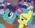 Size: 691x551 | Tagged: safe, screencap, autumn leaf, lemon hearts, earth pony, pony, unicorn, a hearth's warming tail, g4, my little pony: friendship is magic, blushing, clothes, cropped, cute, duo, female, grin, happy, hat, lemonleaf, levitation, lidded eyes, magic, male, mare, mistletoe, scarf, shipping, shipping fuel, smiling, stallion, straight, telekinesis