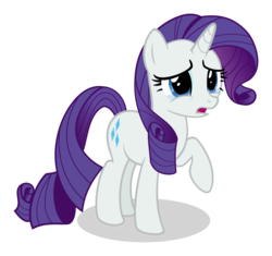 Size: 3186x3000 | Tagged: safe, artist:sollace, rarity, pony, g4, newbie dash, crying, female, high res, look of betrayal, show accurate, simple background, solo, transparent background, vector