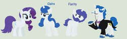 Size: 1024x315 | Tagged: safe, artist:aquadusk, fancypants, rarity, oc, oc:claire, oc:flarity, g4, female, male, offspring, parent:fancypants, parent:rarity, parents:raripants, ship:raripants, shipping, straight