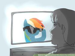 Size: 728x546 | Tagged: safe, rainbow dash, human, g4, brony