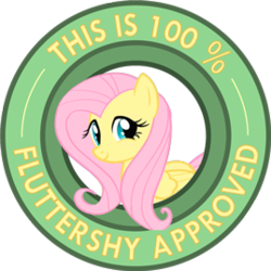 Size: 269x269 | Tagged: safe, artist:ambris, fluttershy, pony, g4, approval, approved, seal of approval, simple background, solo, transparent background