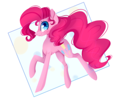 Size: 2911x2341 | Tagged: safe, artist:mp-printer, pinkie pie, earth pony, pony, g4, female, high res, looking up, mare, simple background, smiling, solo, transparent background