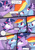 Size: 636x900 | Tagged: dead source, safe, artist:mistydash, rainbow dash, twilight sparkle, pegasus, pony, unicorn, g4, comic, dialogue, duo, speech bubble, unicorn twilight, voodoo, voodoo doll