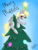 Size: 4414x5796 | Tagged: safe, artist:pucksterv, derpy hooves, pegasus, pony, a hearth's warming tail, g4, my little pony: friendship is magic, absurd resolution, christmas, christmas lights, christmas tree, derpy star, female, holiday, mare, simple background, solo, tree