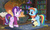 Size: 788x465 | Tagged: safe, screencap, rainbow dash, snowdash, snowfall frost, starlight glimmer, a hearth's warming tail, g4, my little pony: friendship is magic, butt, discovery family logo, glimmer glutes, plot