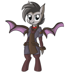 Size: 1280x1280 | Tagged: safe, artist:tjpones, oc, oc only, bat pony, anthro, unguligrade anthro, simple background, solo, transparent background