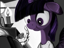 Size: 1024x768 | Tagged: safe, artist:ponsce, twilight sparkle, g4, book, female, hand, solo, wat