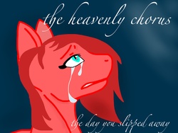 Size: 2048x1536 | Tagged: safe, artist:paperponyart, oc, oc only, oc:cherrytop, base used, sad, text, trace