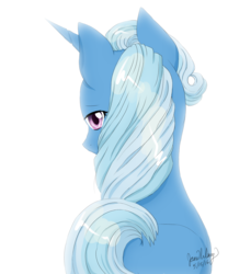 Size: 2500x3000 | Tagged: safe, artist:britneyoctave, trixie, pony, unicorn, g4, female, high res, looking at you, mare, rear view, solo